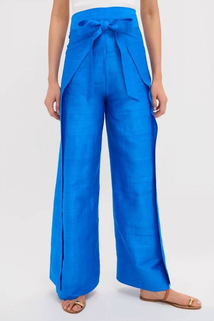 NEW CONIGLIO two panel wrap pant in pool